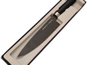 Поварской кухонный шеф-нож Samura Mo-V Stonewash 200 мм, сталь AUS-8, рукоять G10