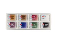 Набор акварели "Белые Ночи" Осень, мерцающая, 8 шт х 2,5 мл, картон