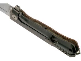 Складной нож LionSteel MT01 CVN, сталь M390, рукоять Natural canvas micarta