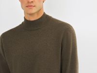 Базовый джемпер с воротником-стойкой, Коричневый