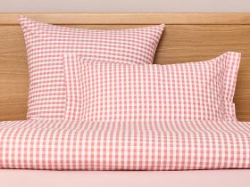 Постельное белье полукомплект Vichy, кораллово-розовое