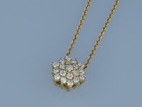Подвеска из желтого золота с бриллиантами э0301пд04210111
