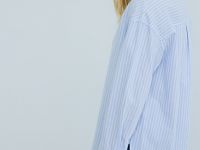 Хлопковая рубашка, Голубой