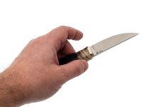 Рыбацкий нож Партнер 1, сталь M390, рукоять граб, вставка зуб мамонта