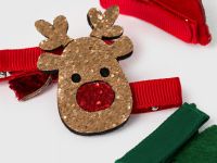 Набор заколок для волос для девочек, 4 шт., Красный