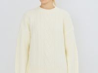 Джемпер с косами, Бежевый