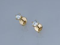 Пусеты из желтого золота э0312пс11241107