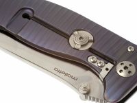 Нож складной LionSteel SR1 V (VIOLET), сталь Sleipner Satin Finish, рукоять титан по технологии SOLID®, фиолетовый
