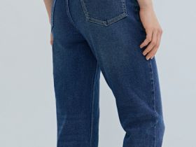 Джинсы Mom с высокой посадкой, Синий