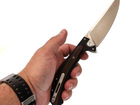 Складной нож НОКС Нукер Инкогнито, сталь D2, рукоять G10, черно-коричневый