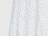 Платье в горох с запахом на завязках, Белый