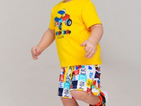 Комплект детский трикотажный для мальчиков: фуфайка (футболка), шорты