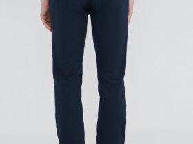 Брюки «5 карманов» Slim из твила, Синий