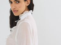 Блузка с рюшами, Белый