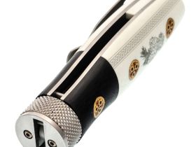 Складной нож Reptilian "Лесовик-01", сталь D2, рукоять G10, Limited Edition, белый