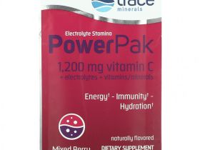 Trace Minerals ®, Electrolyte Stamina PowerPak, ягодная смесь, 30 пакетиков по 7 г (0,25 унции)