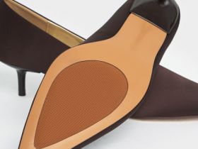 Сатиновые туфли-лодочки, Коричневый