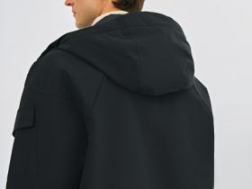 Утеплённая парка с капюшоном, Черный