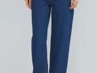 Джинсы Barrel с высокой посадкой, Синий