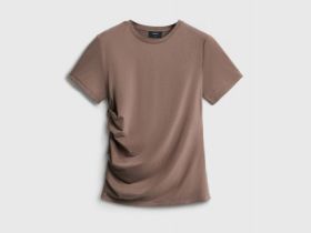 Футболка с драпировкой, Коричневый
