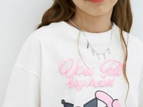 Футболка с принтом для девочек, Белый