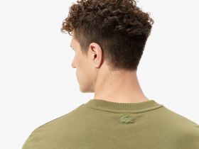 Мужская хлопковая футболка Lacoste стандартного кроя