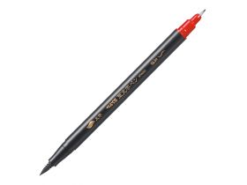 Маркер-кисть, двусторонний Pentel 1,2 мм/ 10,5 мм, черный, в блистере