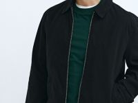 Куртка с отложным воротником, Черный