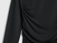 Лонгслив с драпировкой, Черный