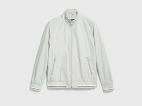 Бомбер с контрастными деталями, Бежевый