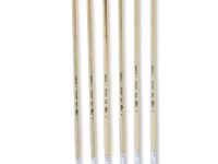 Кисть щетина №1 плоская, удлиненный ворс Гамма "Студия" длинная ручка