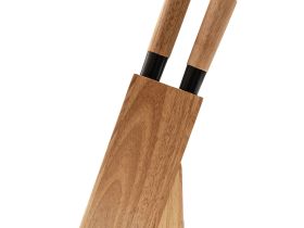 Набор из 5 кухонных ножей Fissman Pascual, деревянная подставка