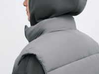 Жилет с воротником-стойкой и накладными карманами, Зеленый