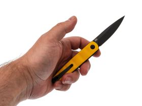 Складной нож Kizer Bamboo, сталь Nitro-V, рукоять G10, желтый