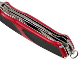 Нож перочинный Victorinox RangerGrip 57 Hunter, сталь X55CrMo14, рукоять полиамид, красно-чёрный