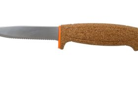 Нож с фиксированным лезвием Morakniv Floating Serrated Knife, сталь Sandvik 12C27, рукоять пробковая