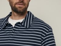 Поло свободного силуэта в полоску