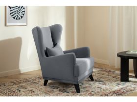 Кресло Оксфорд Велюр Серый