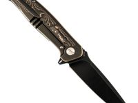 Складной нож Honor Caesar Elite Black bronze, сталь S35VN, рукоять титан и карбон