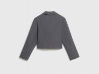 Укороченный жакет для девочек, Серый