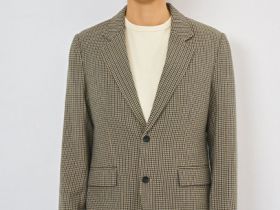 Однобортный пиджак из смесовой шерсти, Коричневый