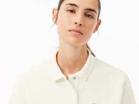 Женское поло Lacoste из смеси эластичного органического хлопка