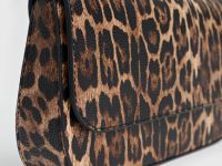 Сумка с леопардовым принтом, Коричневый