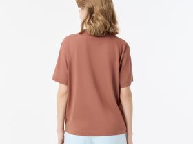 Женская хлопковая футболка Lacoste