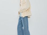 Широкие джинсы со средней посадкой, Синий