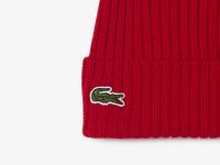 Шерстяная шапка Lacoste Unisex в рубчик