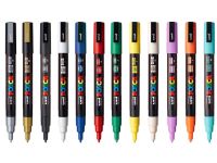Набор маркеров POSCA PC-3M Стандартные цвета, 12 шт