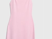 Платье макси на тонких бретелях, Розовый