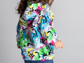 Куртка детская текстильная с полиуретановым покрытием для девочек (ветровка)