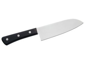 Набор кухонных ножей Hatamoto Sakana JPS-002 "Поварская тройка", сталь AUS-8, рукоять ABS-пластик, черный